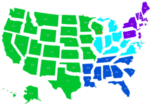 U.S. Sales map