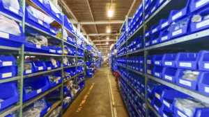 Shelves of parts